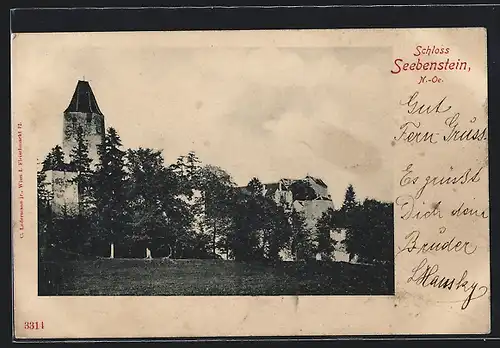 AK Seebenstein, Blick auf das Schloss
