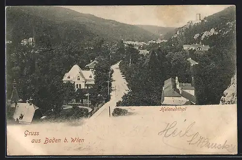 AK Baden b. Wien, Blick auf das Helenenthal