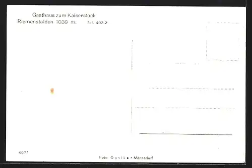 AK Riemenstalden, Gasthaus zum Kaiserstock aus der Vogelschau