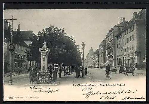 AK La Chaux-de-Fonds, Rue Léopold Robert