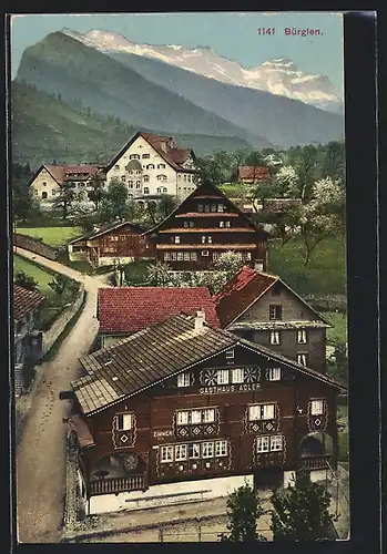 AK Bürglen, Teilansicht mit Gasthaus Adler