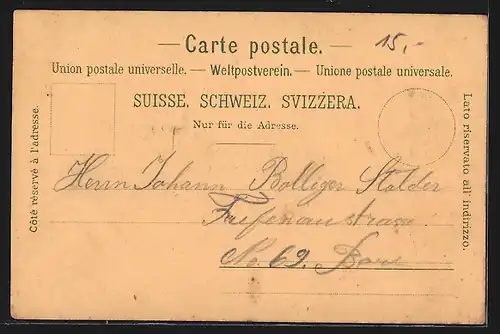 Lithographie Basel, Pfalz mit Münster