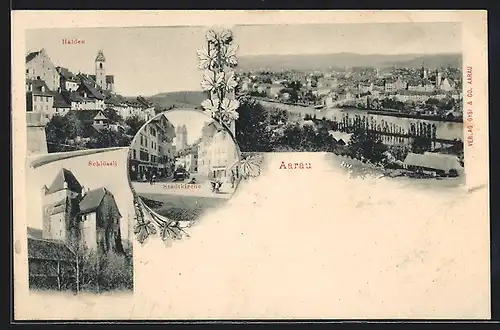 AK Aarau, Schlössli, Halden, Stadtkirche