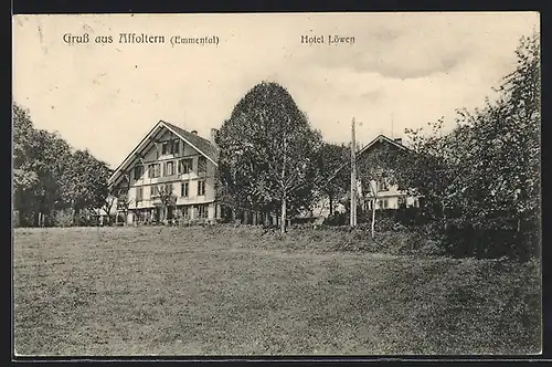 AK Affoltern /Emmental, Hotel Löwen mit Wiese