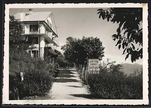 AK Cademario, Kurhaus Belsito mit Bäumen