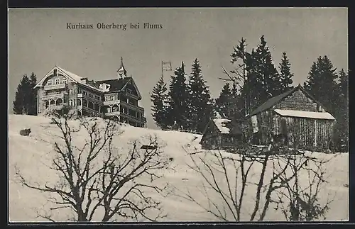 AK Flums, Kurhaus Oberberg im Winter