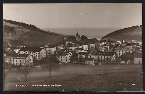 AK Ste Croix, Vue générale et les Alpes