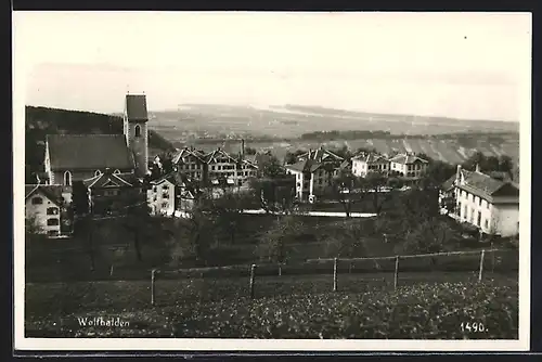 AK Wolfhalden, Ortspartie mit Kirche