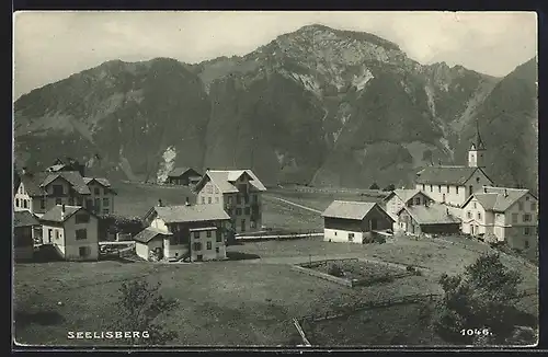 AK Seelisberg, Ortspartie mit Kirche