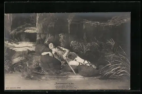AK Bayreuth, Siegfried, II. Akt, liegt unter einem Baum