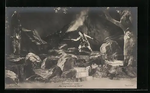 AK Bayreuth, Siegfried, II. Akt, Da lieg neidischer Kerl!