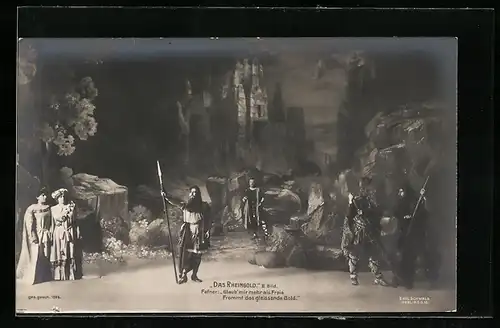 AK Bayreuth, Das Rheingold, II. Bild, Fafner: Glaub mir mehr als Freia, frommt das gleissende Gold