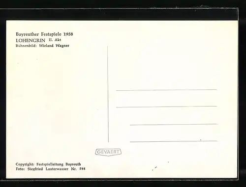 AK Bayreuth, Festspiele 1958, Lohengrin II. Akt