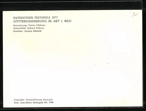 AK Bayreuth, Festspiele 1977, Götterdämmerung III. Akt