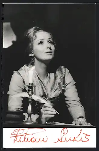 AK Opernsängerin Lilian Sukis als Luisa Miller, mit original Autograph
