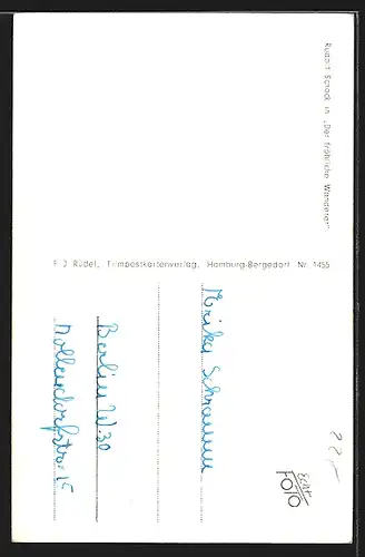 AK Opernsänger Rudolf Schock lächelnd, mit original Autograph
