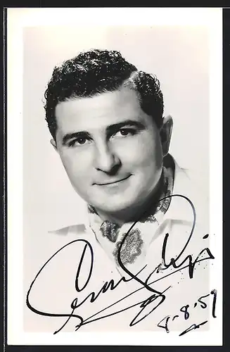 AK Opernsänger Cesare Curzi am Lächeln, mit original Autograph