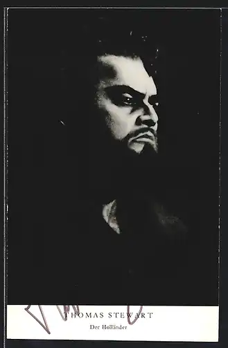 AK Opernsänger Thomas Stewart in Der Holländer, mit original Autograph