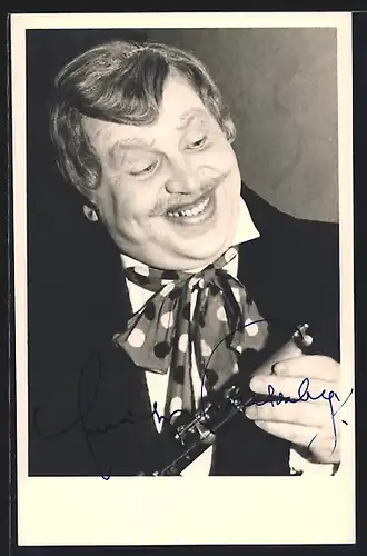 AK Opernsänger Friedrich Nidetzky im Kostüm, mit original Autograph