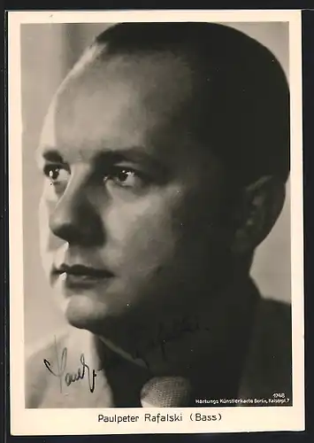 AK Opernsänger Paulpeter Rafalski (Bass), mit original Autograph