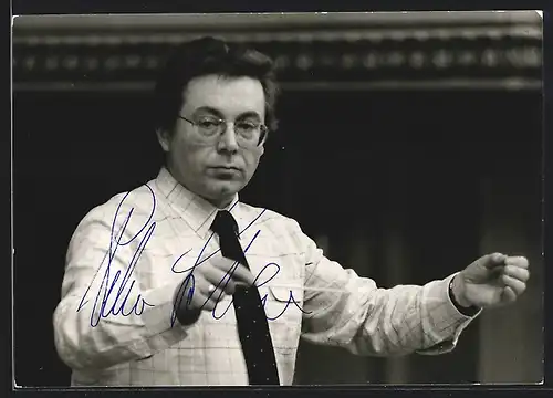 AK Dirigent Peter Schreier, mit original Autograph