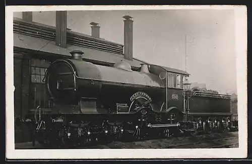 AK englische Eisenbahn, Lokomotive Nr. 3297 mit Tender - Earl Cawdor