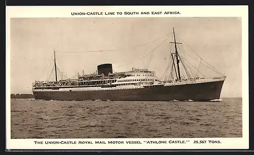 AK Passagierschiff RMS Athlone Castle, Union-Castle Line