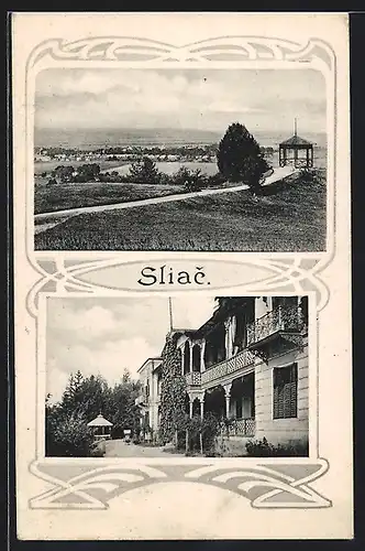 AK Sliac, Totale des Ortes, Villa