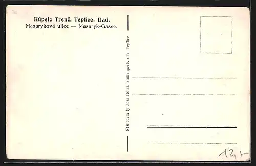 AK Trencianské Teplice, Masaryk-Gasse