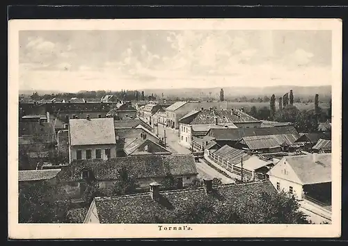 AK Tornala, Strassenpartie aus der Vogelschau