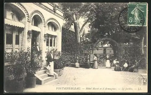 AK Fontainebleau, Hotel Moret et d`Armagnac, Jardin