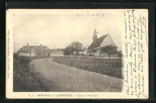 AK Mesnil-sur-l'Estrée, Eglise et Presbytére