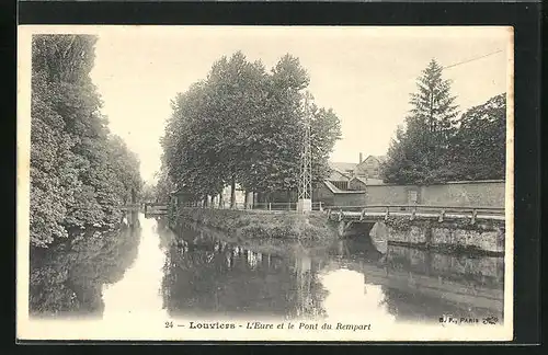 AK Louviers, L`Eure et le Pont du Rempart