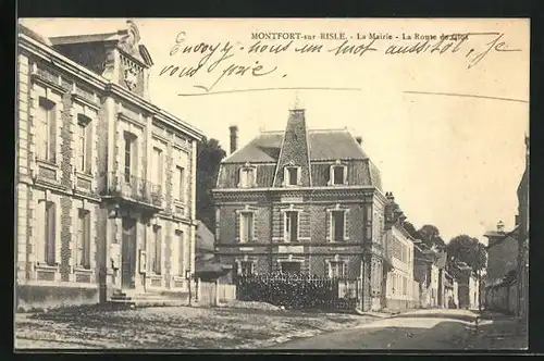 AK Montfort-sur-Risle, La Mairie, La Route de Glos