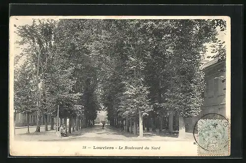 AK Louviers, Le Boulevard du Nord, Strassenpartie