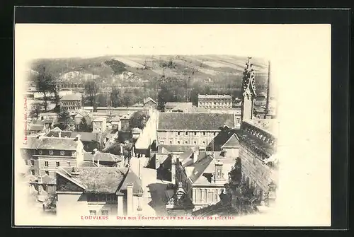 AK Louviers, Rue des Pénitents, vue de la Tour de l`Eglise