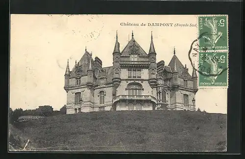 AK Dampont, Chateau, facade sud