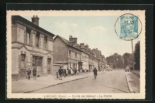 AK Lieurey / Eure, Route de Bernay, La Poste