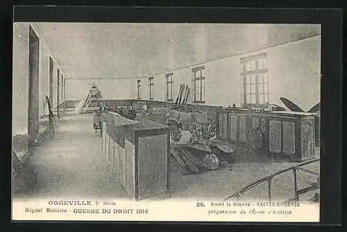 AK Orgeville, Hopital militaire, Sainte Eugenie, preperation de l'Ecole d'Aviation