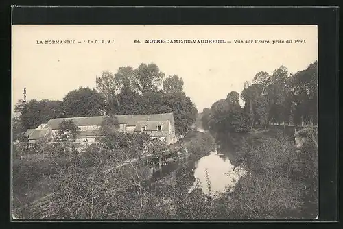 AK Notre-Dame-Du-Vaudreuil, Vue sur l'Eure, prise du Pont