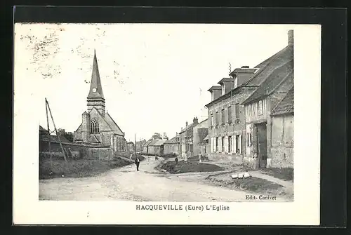 AK Hacqueville, Rue et l'Eglise