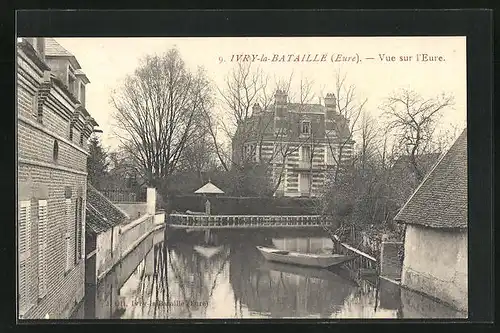 AK Ivry-la-Bataille, Vue sur l'Eure