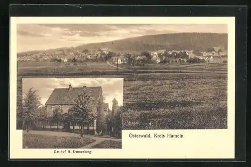 AK Osterwald, Gasthof H. Dannenberg, Gesamtansicht der Stadt