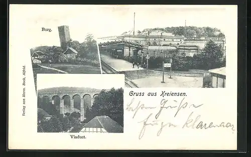 AK Kreiensen, Bahnhof, Viaduct, Burg