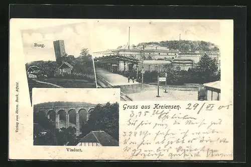 AK Kreiensen, Bahnhof, Burg, Viaduct