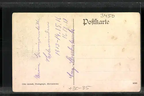 AK Holzminden, Baracken-Kasernement 3. Bat. Inf.-Rgt. Nr. 164