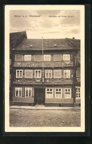 AK Höxter a. d. Weser, Gasthaus Zur Guten Quelle