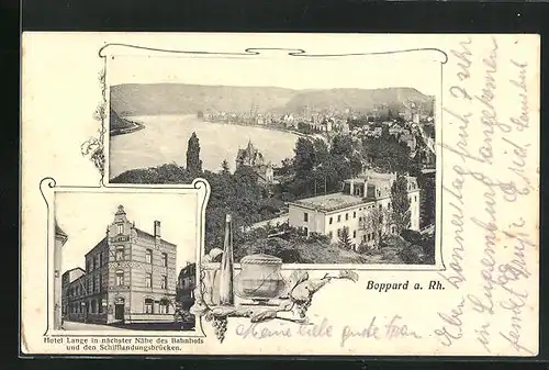 AK Boppard a. Rh., Hotel Lange, Teilansicht