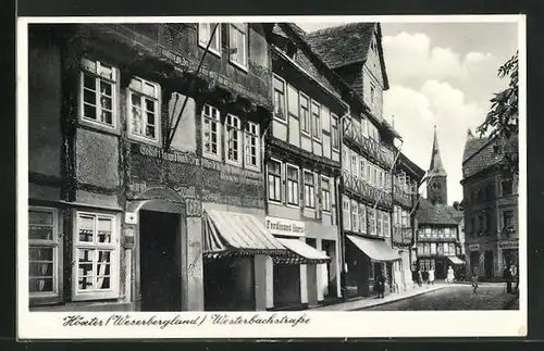 AK Höxter (Weserbergland), Westerbachstrasse mit Geschäften