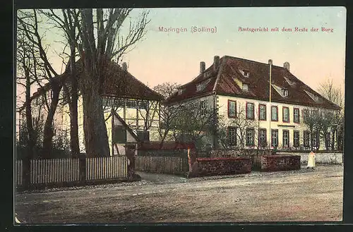 AK Moringen / Solling, Amtsgericht mit dem Rest der Burg